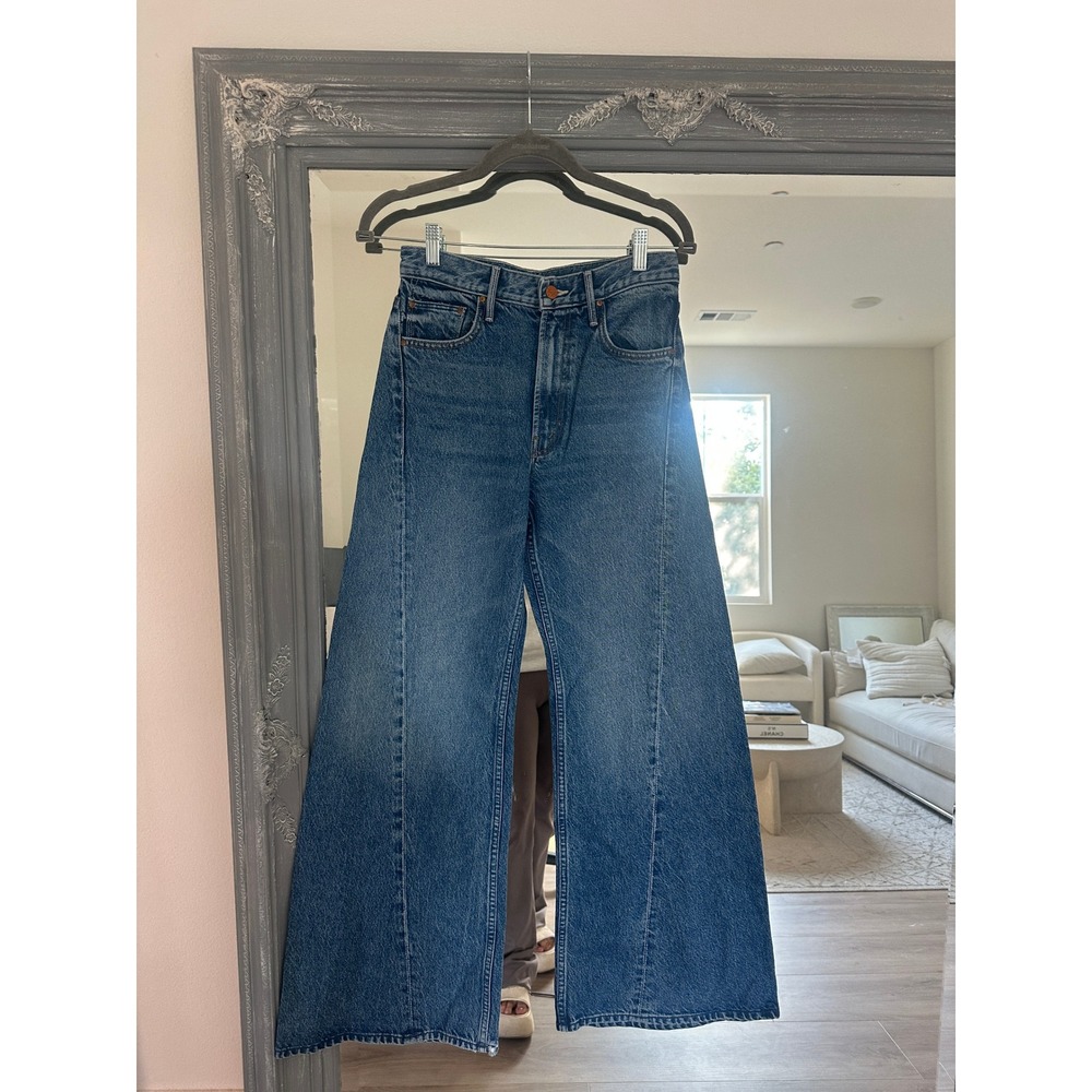 NWT Mother The Lemon Twist Sneak Jeans Wide Leg Denim Rolling In The Dough 30 - Picture 8 of 16